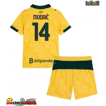 Camisa de Futebol AC Milan Luka Modric #14 Equipamento Alternativo Infantil 2025-26 Manga Curta (+ Calças curtas)